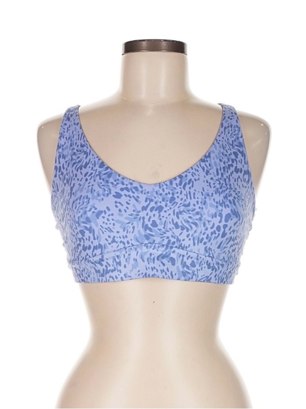 Athleta Periwinkle Animal-Print Soft-Cup Sports Bralette